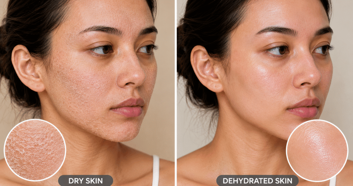 dry vs dehydrated skin