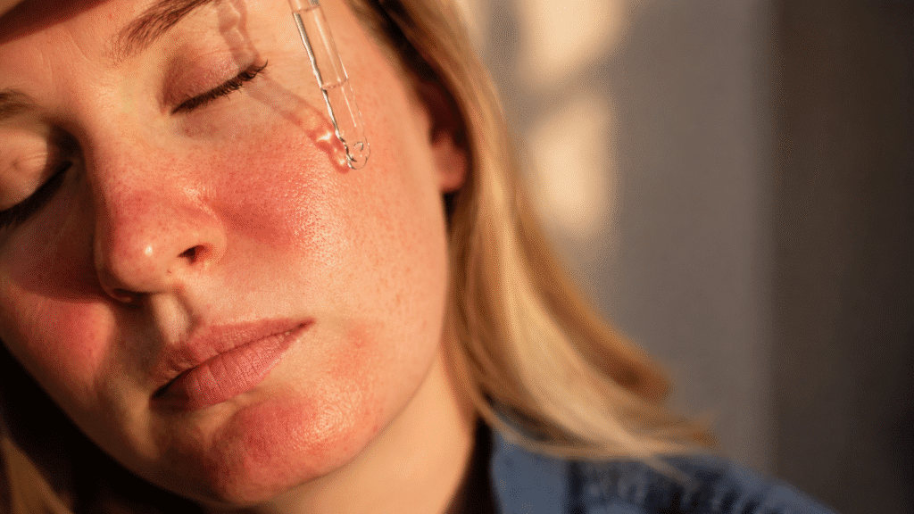 over exfoliated skin