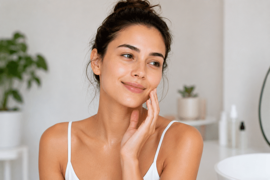 woman with healthy glowing skin