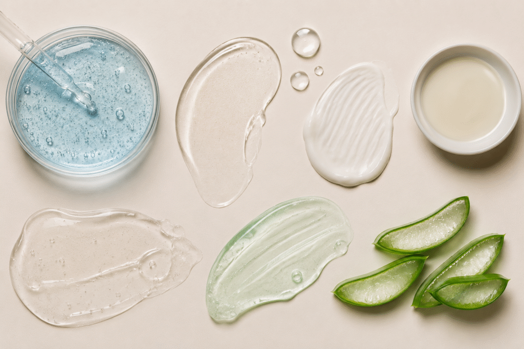 Skin Flooding: The Hydration Trend for Healthier Skin 2 Flat lay of hydrating skincare ingredients