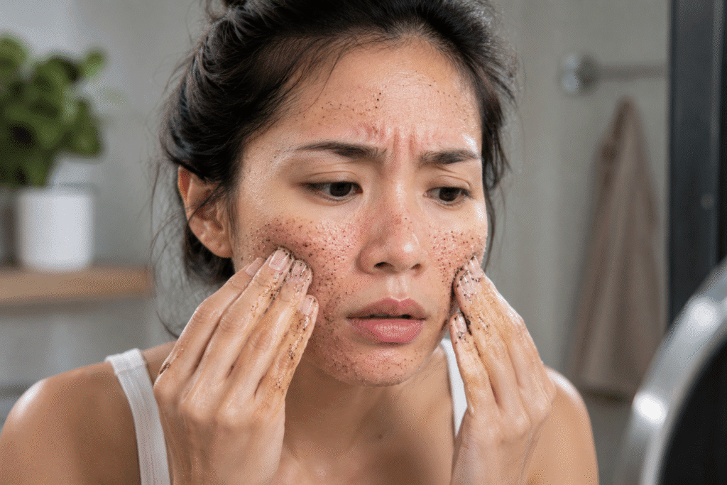 Over exfoliating
