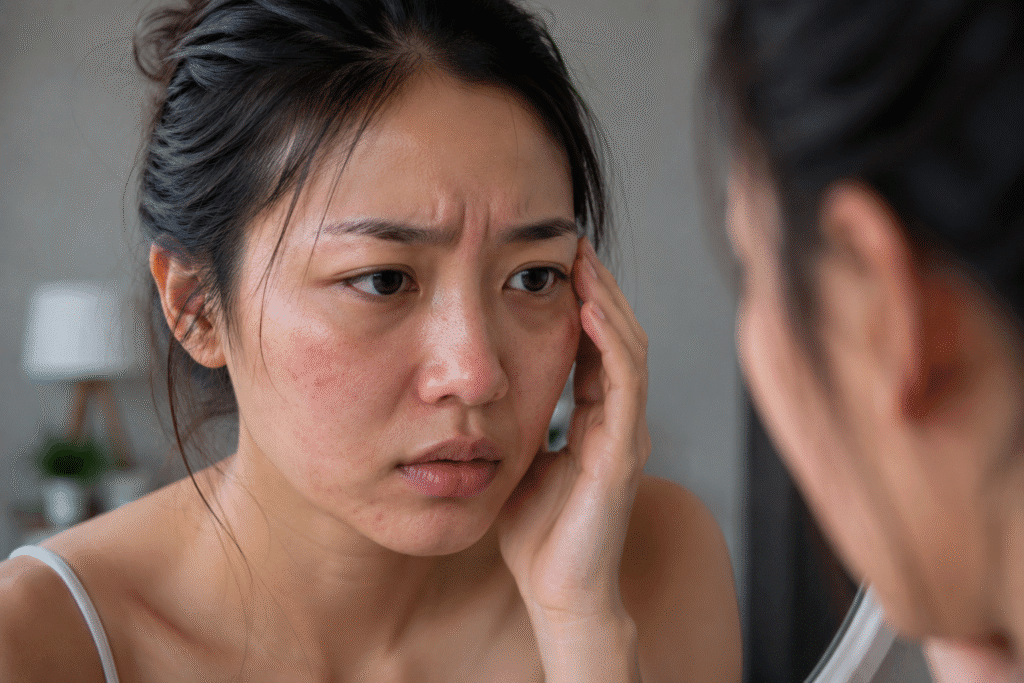 Stress affects skin appearance