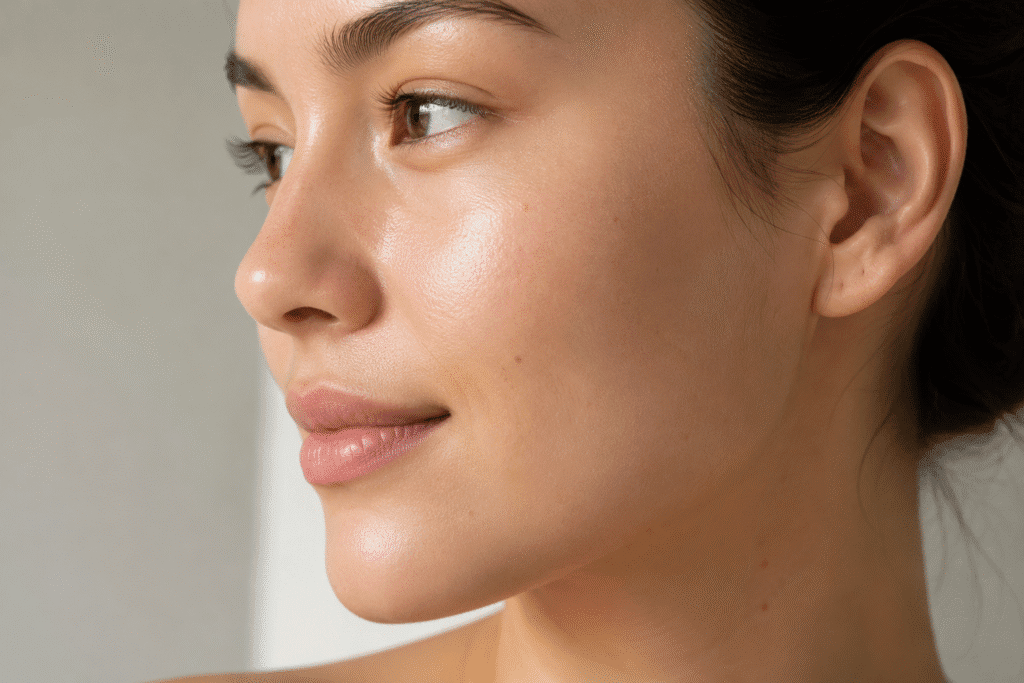 Healthy skin close up photo