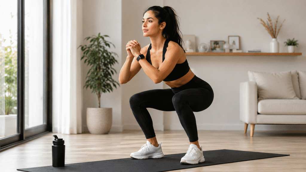 A girl doing exercise for a healthy lifestyle