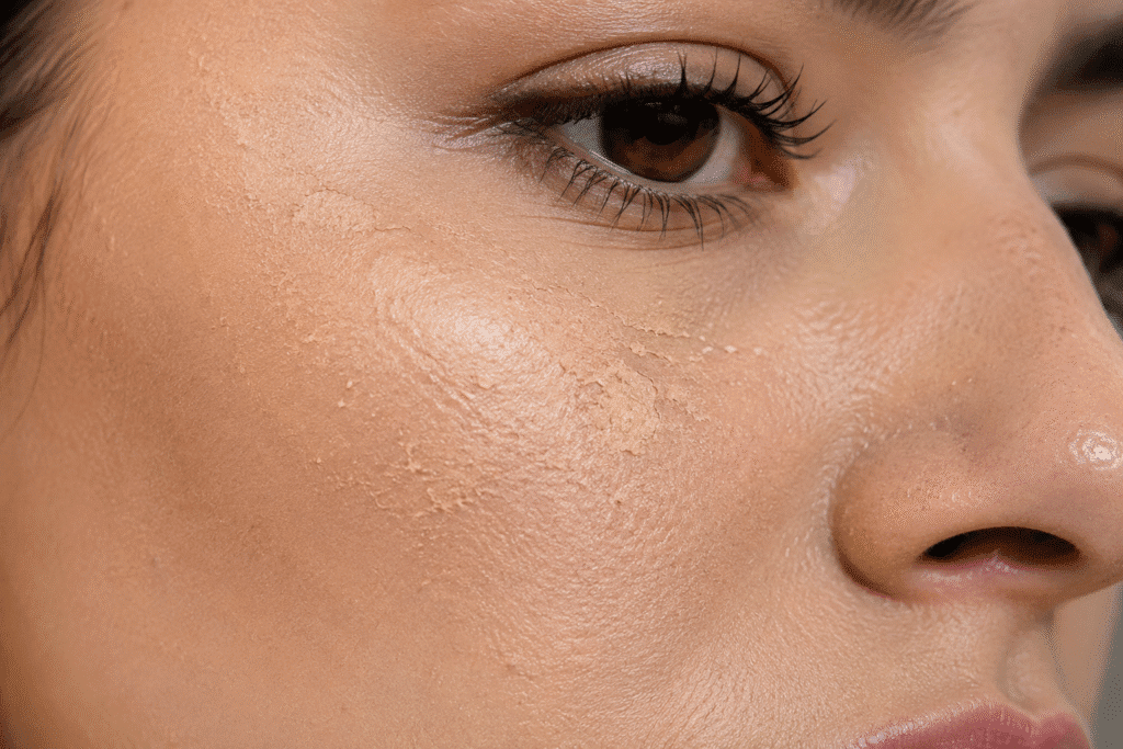 Why Is My Makeup Separating? Causes and Fixes That Last 1 Close up photo of patchy makeup