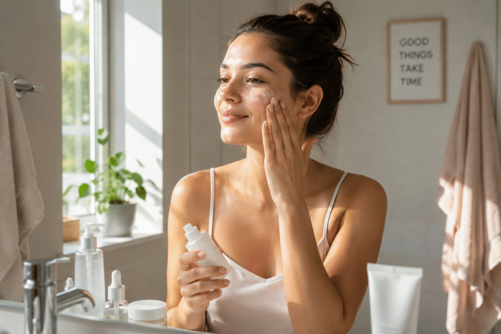 Rough Skin on Face: Causes and Natural Texture Fixes 9 Morning skincare routine