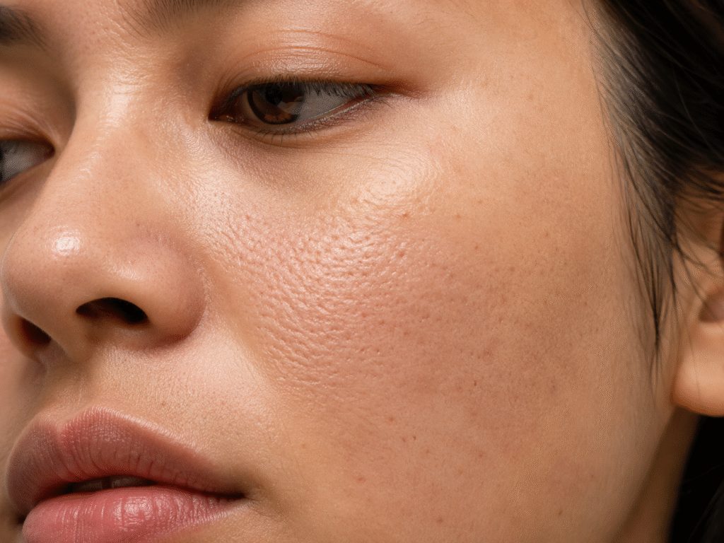 Why Are My Pores So Visible? Causes and Solutions 1 Close up photo of visible pores