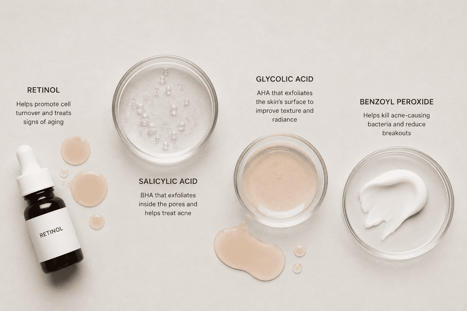 How Often Should You Moisturize Your Face? 4 Flat lay of skincare ingredients