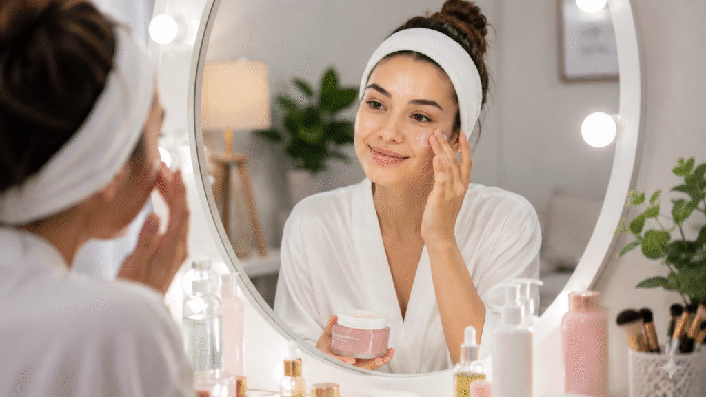 Skincare routine for makeup