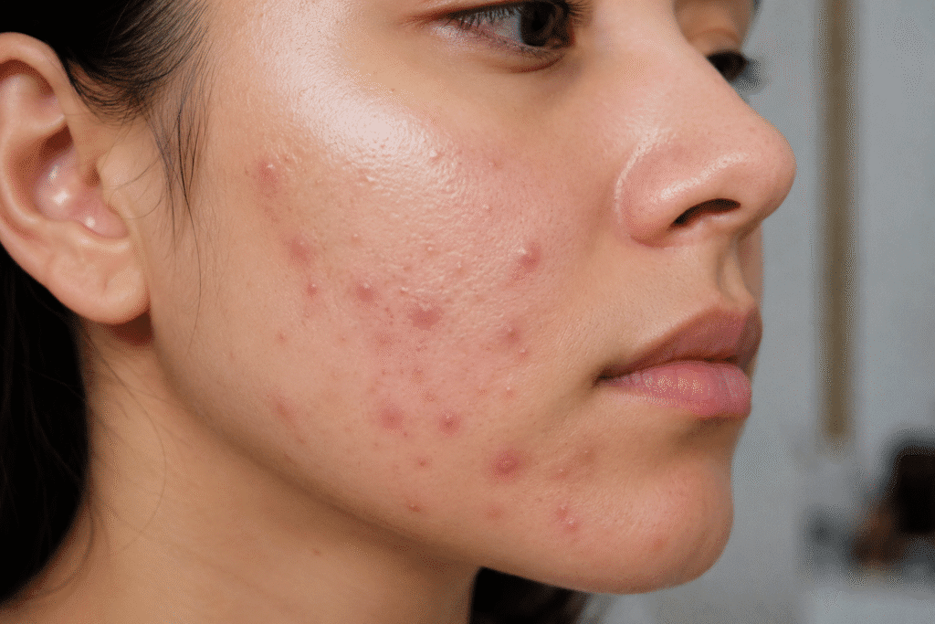 Photo of skin breakouts