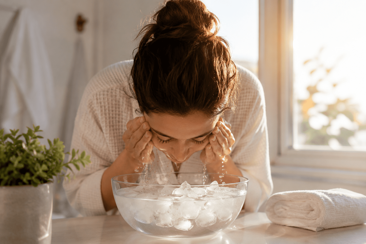 Ice bath for face
