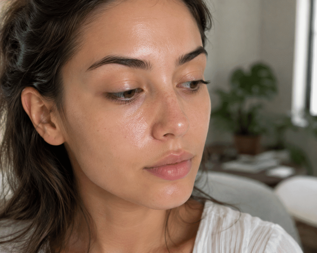 Oily nose during mid day