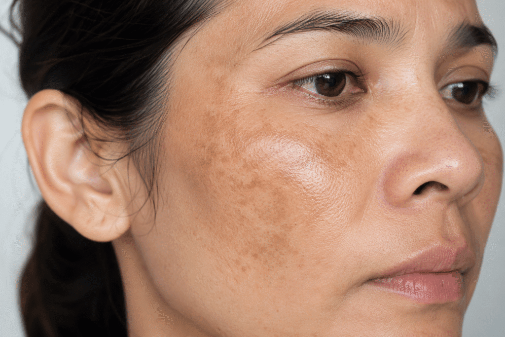 Why Is My Skin Tone Uneven? Causes and Solutions 1 Close up photo of uneven skin tone