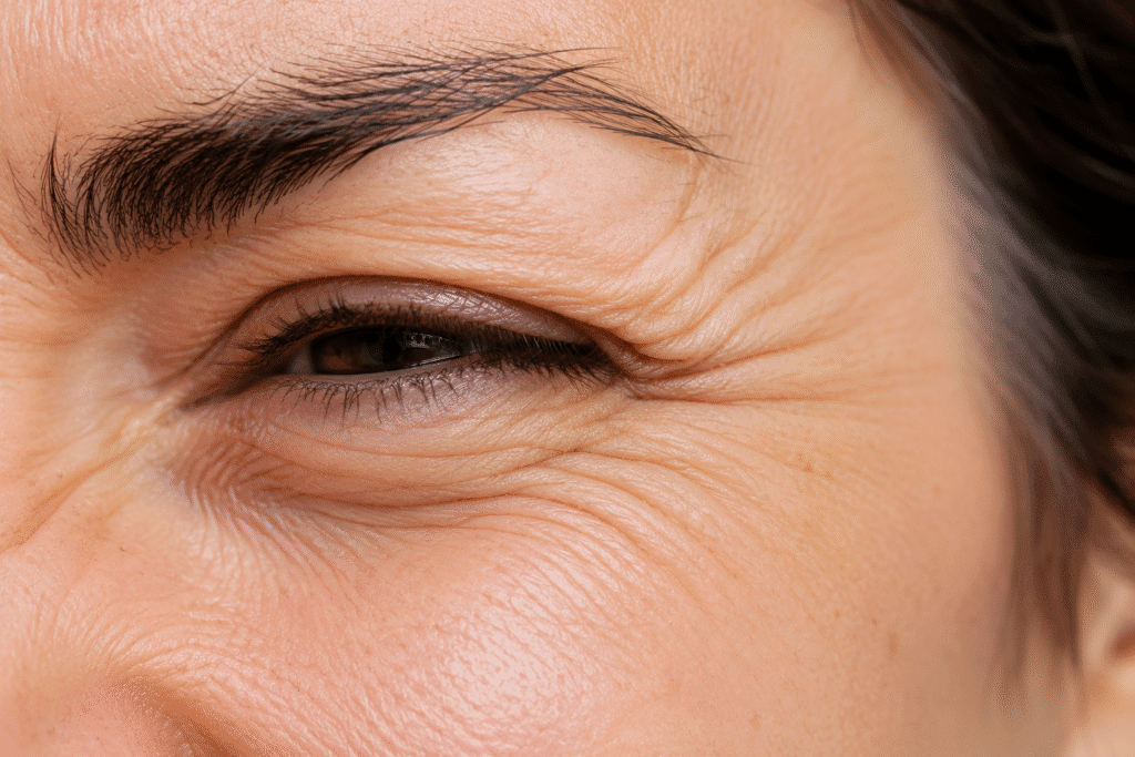 Close up photo of dynamic wrinkles

