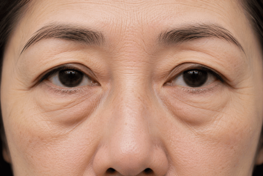 Understanding Types of Eye Bags and Why They Develop 4 Close up photo of loose skin eye bags