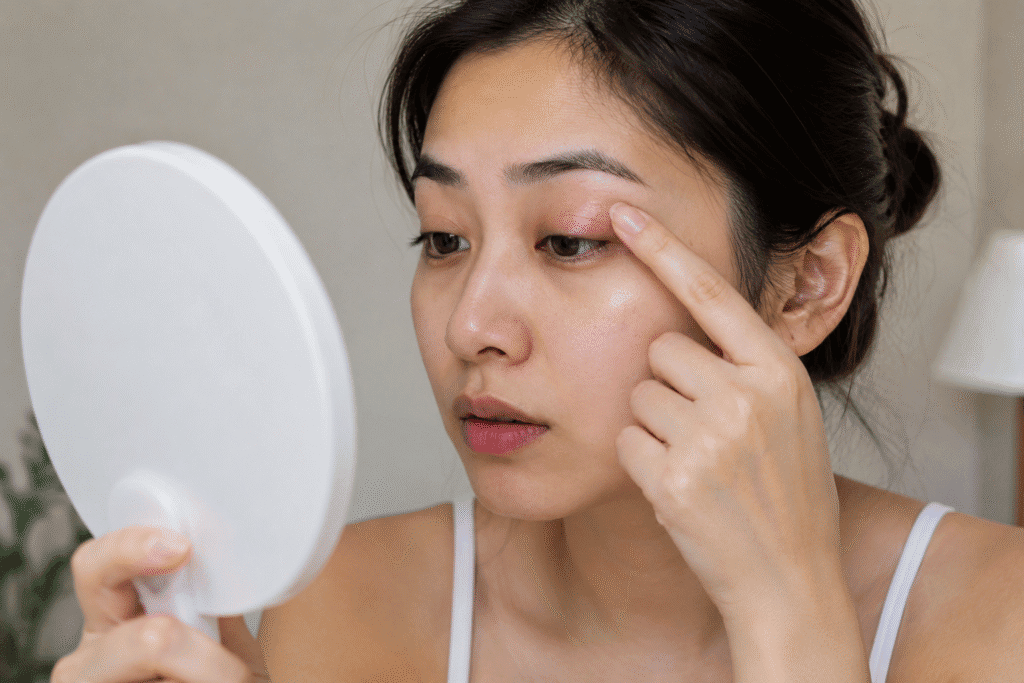 Dry spot on eyelid