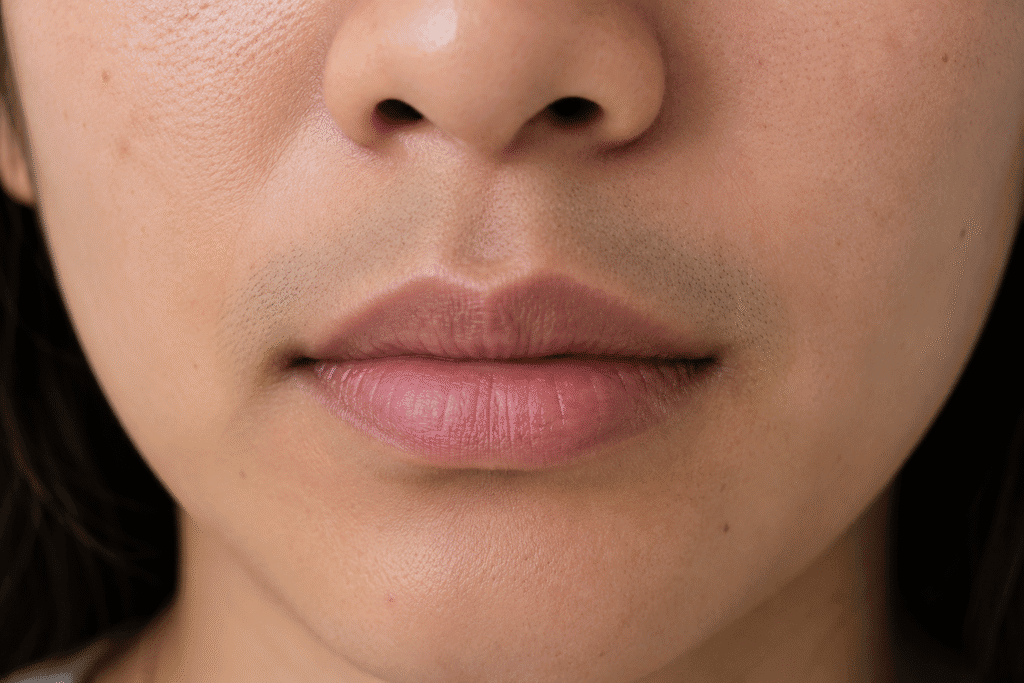 How to Get Rid of Mustache Shadow for Even Skin 1 Close up photo of a mustache shadow