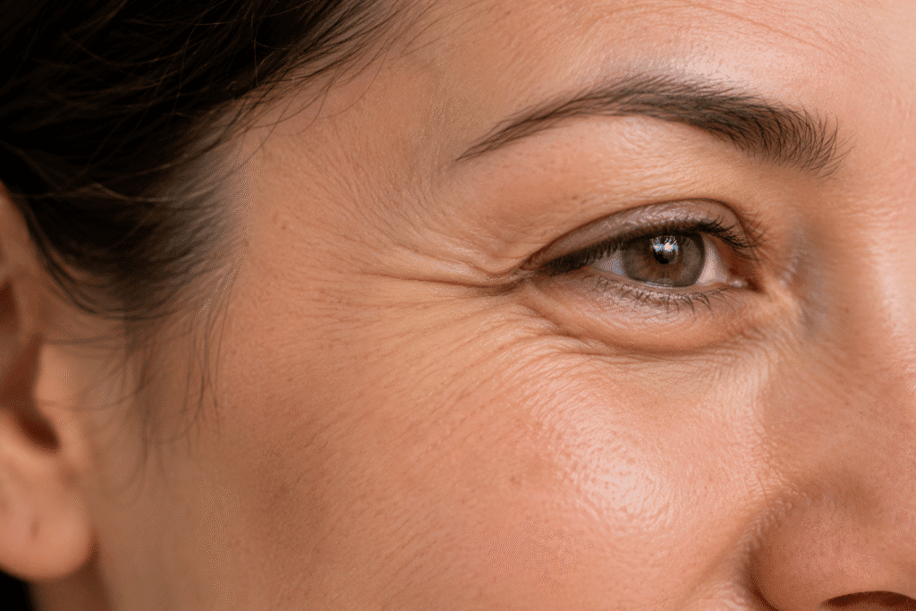 How to Get Rid of Crow's Feet: Simple, Effective Tips 1 Close up photo of crow's feet