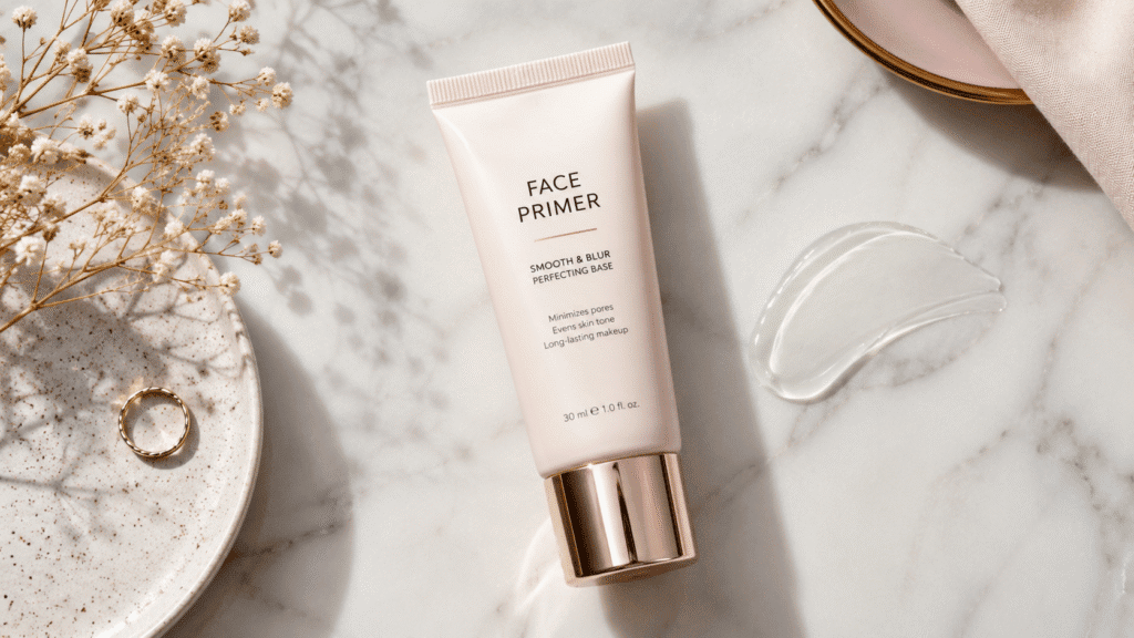 Flat lay image of face primer