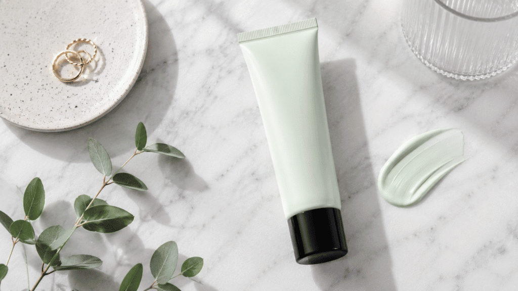 Flat lay image of mattifying primer
