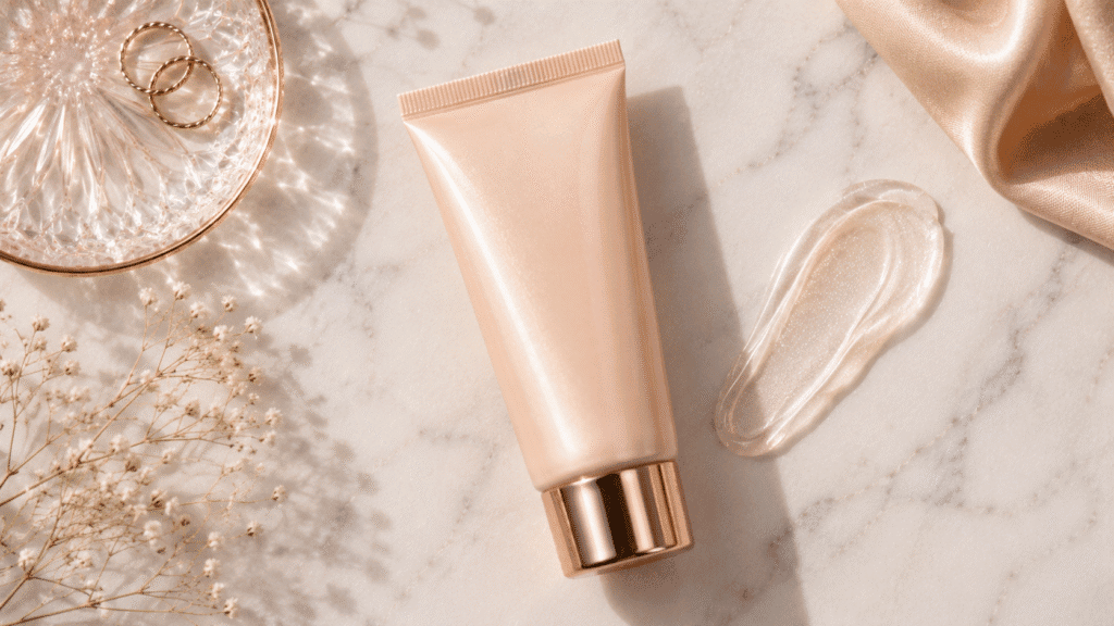 Flat lay image of illuminating primer