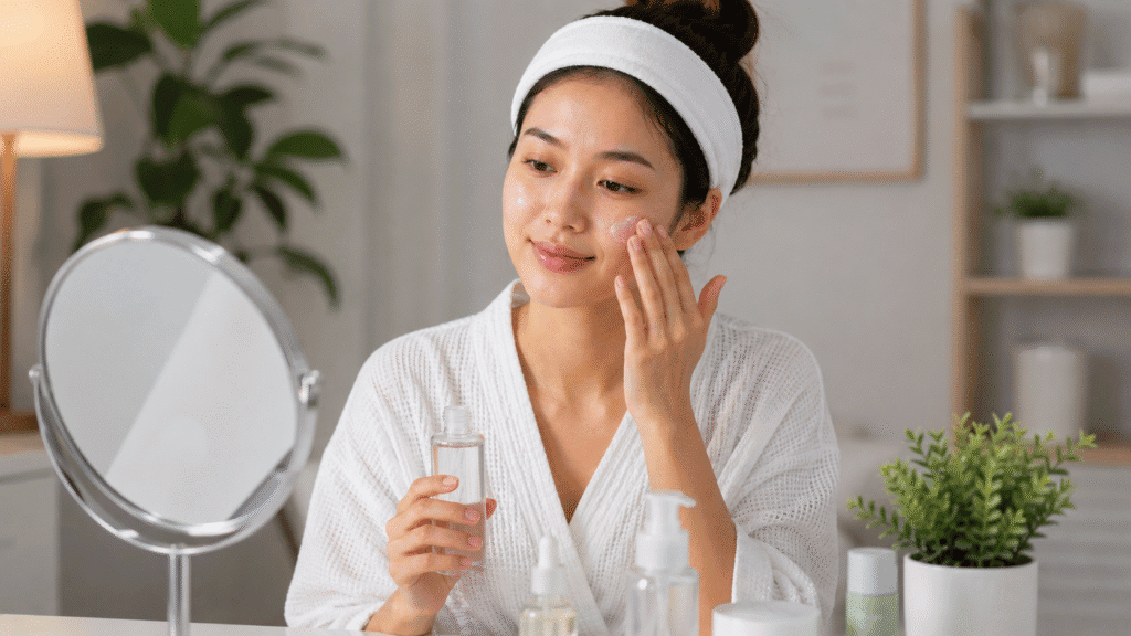 Skin care prep for makeup
