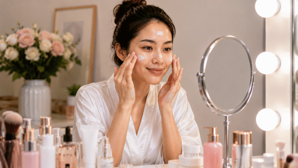 Skin care prep for makeup